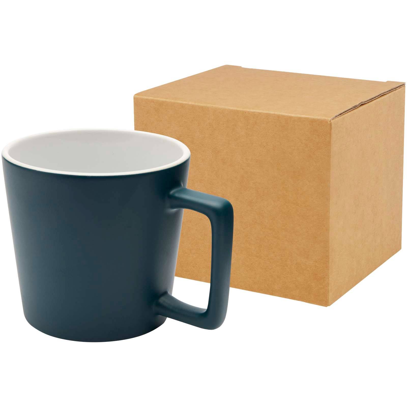 Keramický hrnček s objemom 370 ml s matným povrchom Cali, zelená Deep Sea