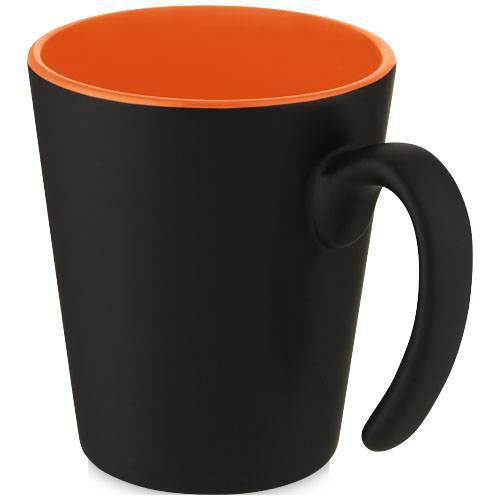 Keramický hrnek s uchem o objemu 360 ml Oli, černá