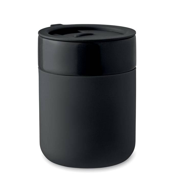 Keramický pohárik 330 ml, čierna