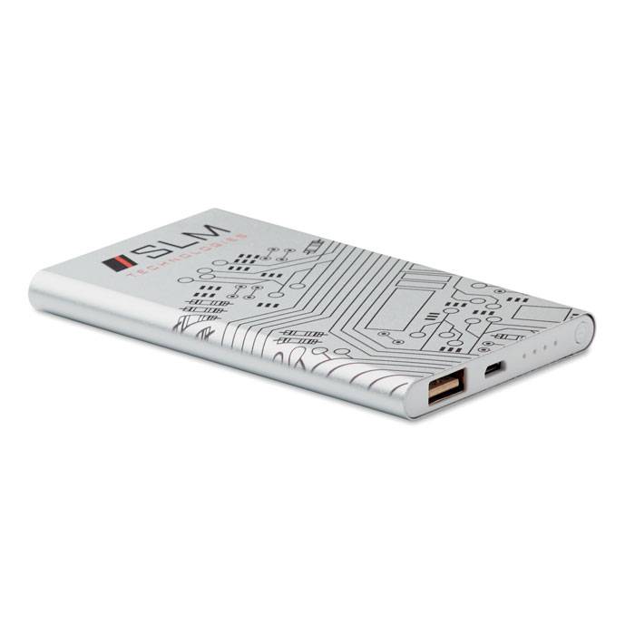 KIMI hliníková powerbanka 4000 mAh, červená