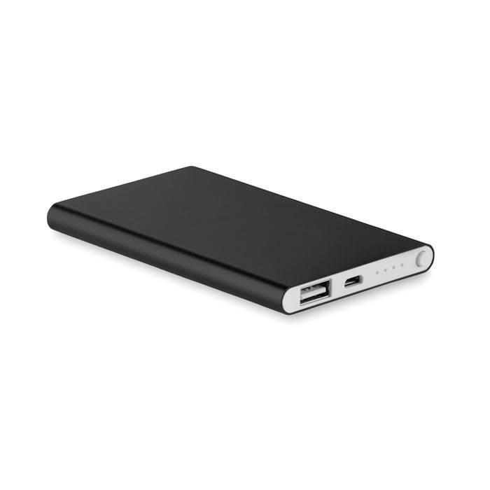 KIMI hliníková powerbanka 4000 mAh, čierna