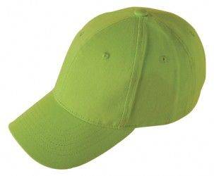 Klasická šestipanelová čepice s prackou, světle zelená
