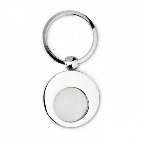 Klíčenka s kovovým žetonem, stříbrná