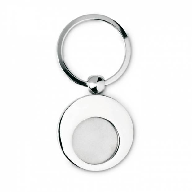 Klíčenka s kovovým žetonem, stříbrná Klíčenka s kovovým žetonem, stříbrná