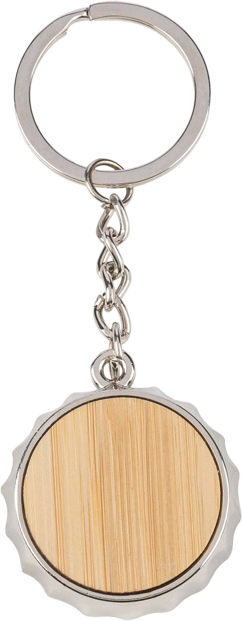 Kľúčenka Finn zo zliatiny zinku, hnedá