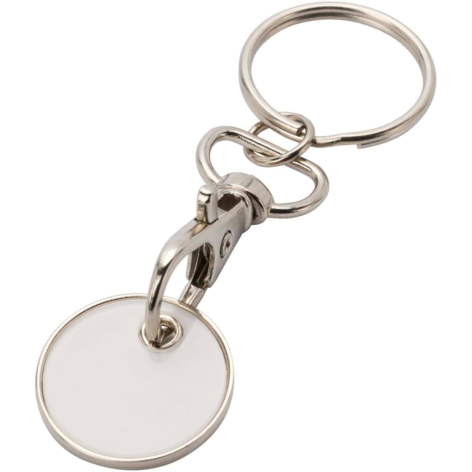 Kľúčenka so žetónom do vozíka Rory, biela