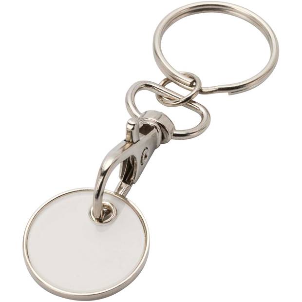 Kľúčenka so žetónom do vozíka Rory, biela Kľúčenka so žetónom do vozíka Rory, biela