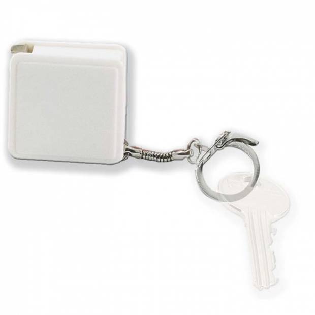 Kľúčenka zvinovací meter, biela Kľúčenka zvinovací meter, biela