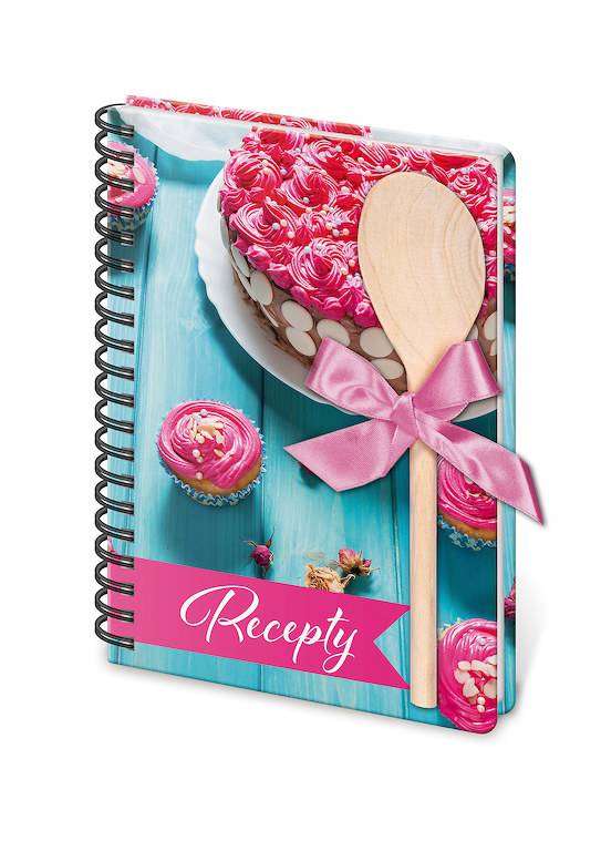 Kniha na recepty s vareškou A5 spirála Cake