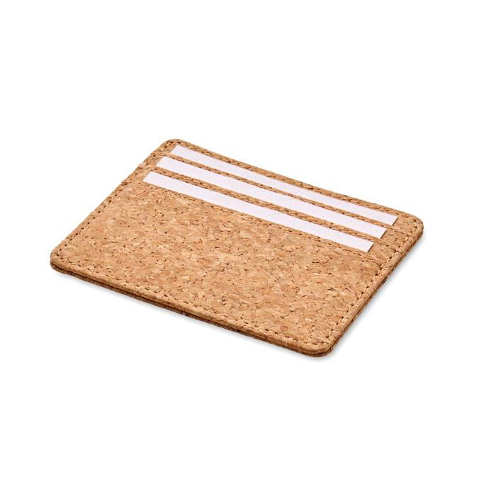 Korkové RFID puzdro na karty, hnedá Beige