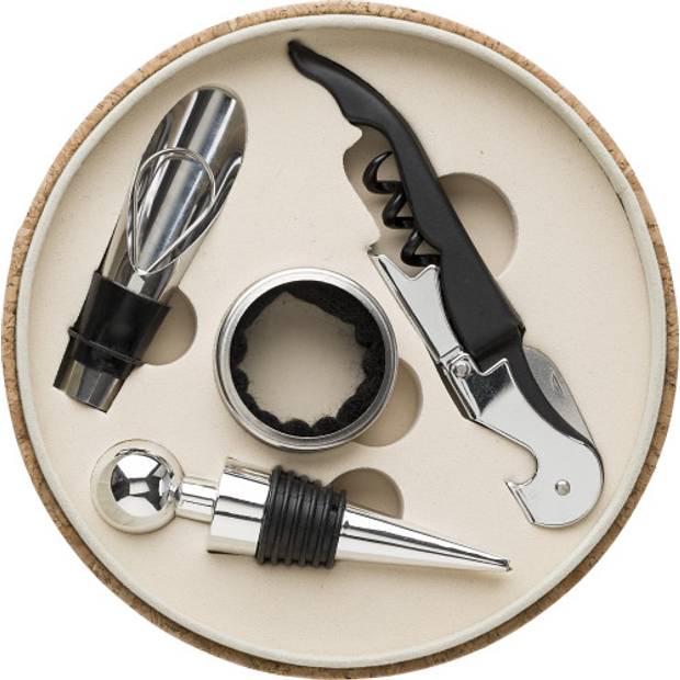 Korkový set na víno Milana, hnedá Korkový set na víno Milana, hnedá