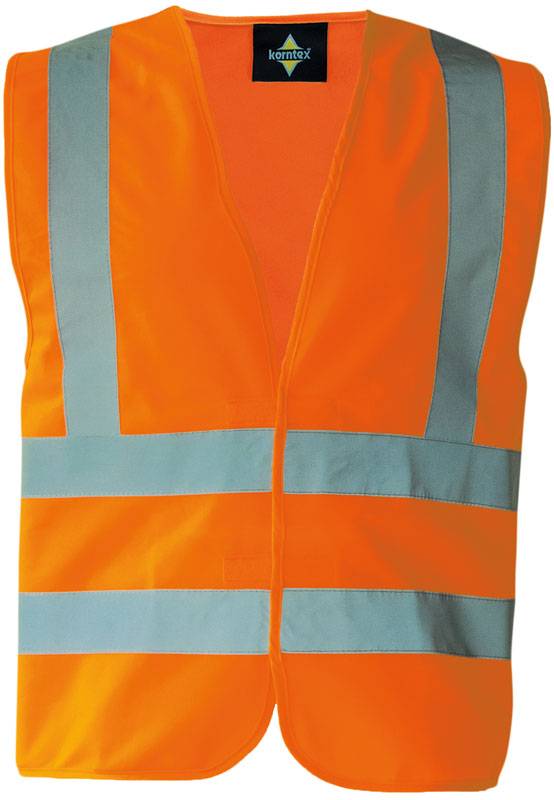 Korntex | KXVR – Hannover, Vesta so 4 reflexnými pruhmi, oranžová, L
