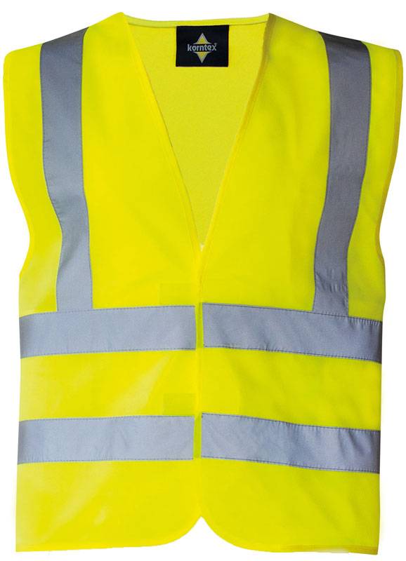 Korntex | KXVR – Hannover, Vesta so 4 reflexnými pruhmi, žltá, S
