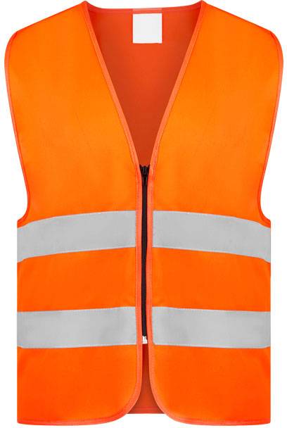 Korntex | RX217 – Cologne, Bezpečnostná vesta so zipsom, oranžová, XXL