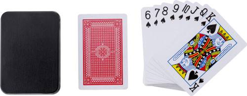 Kovová dóza s hracími kartami Nathan, čierna