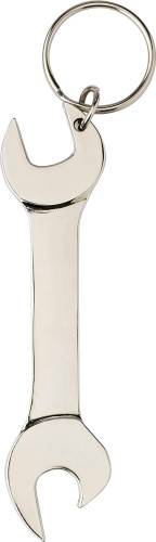 Kovová klíčenka Gideon, šedá stříbrná