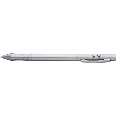 Kovové guľôčkové pero s laserovým ukazovátkom, strieborná