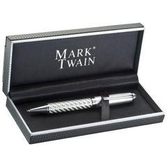 Obrázok ku produktu Kovové pero značky Mark Twain v darčekovej krabičke, strieborná