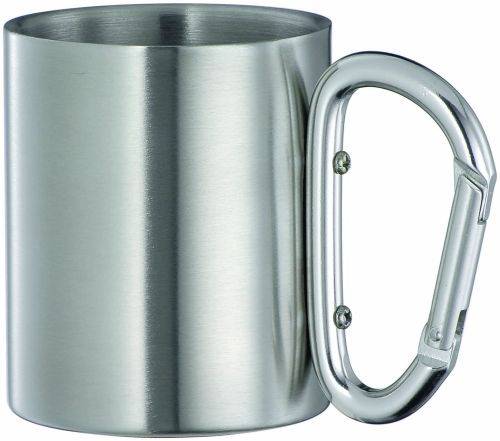 Kovový hrnek s karabin. držákem