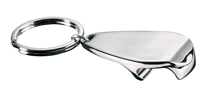 Kovový přívěsek na klíče, otvírák na lahve / LUK /