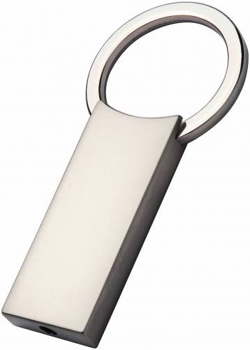 Kovový prívesok na kľúče, strieborná