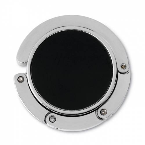 Kovový skládací držák na tašku, černá