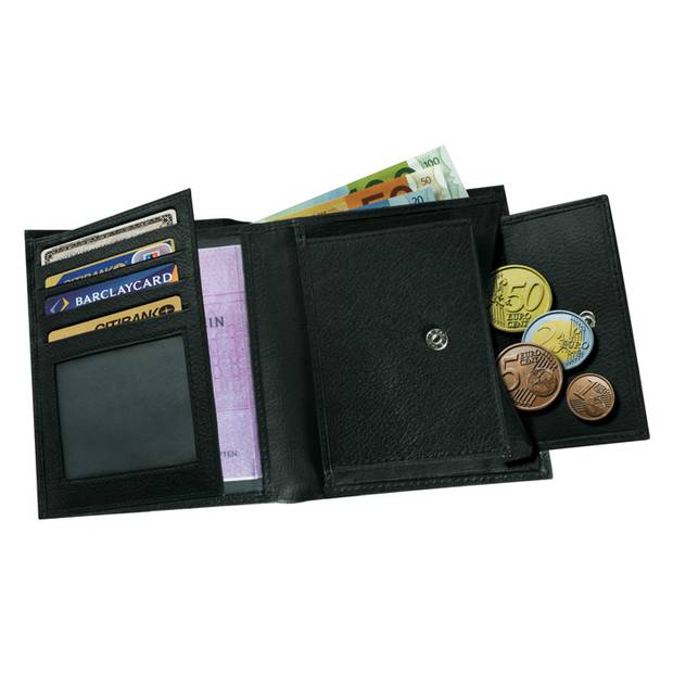 Kožená peněženka, černá Kožená peněženka, černá