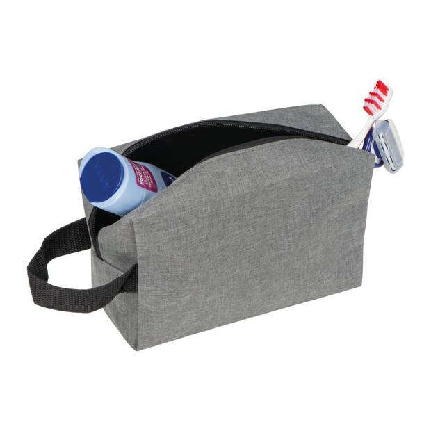 Kozmetická taška z RPET, sivá Kozmetická taška z RPET, sivá