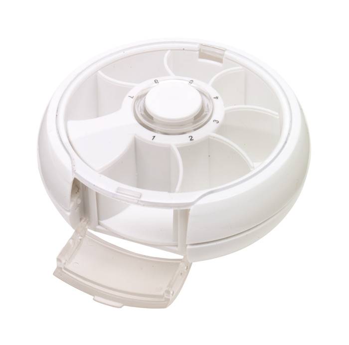 Krabička na lieky, 7 priehradiek