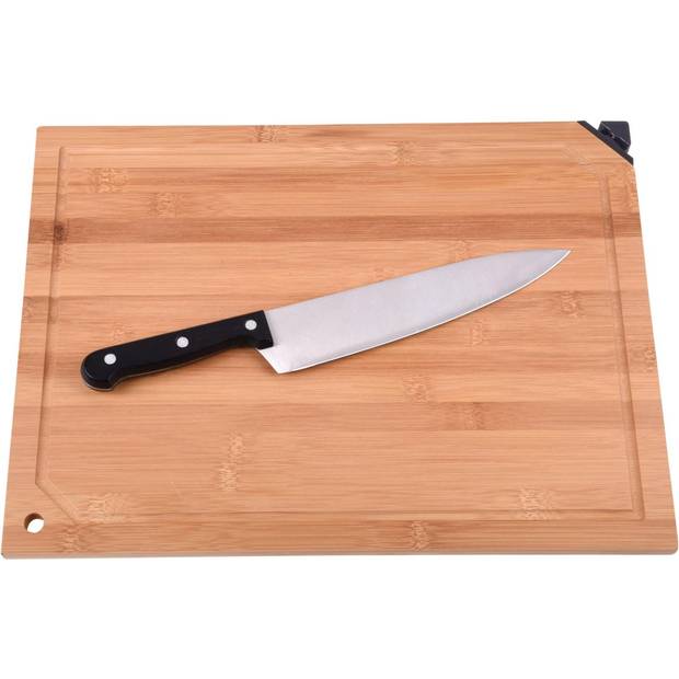 "Krájecí prkénko s nožem ""Bamboo Sharp"", hnědá" "Krájecí prkénko s nožem ""Bamboo Sharp"", hnědá"