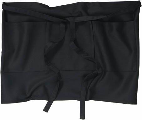 Krátká zástera do pásu, čierna