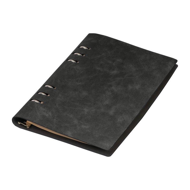 Kružkový zakladač A5 s PU obalom, čierna