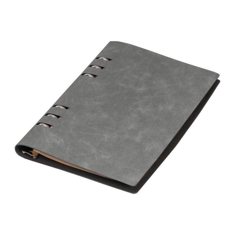 Kružkový zakladač A5 s PU obalom, sivá