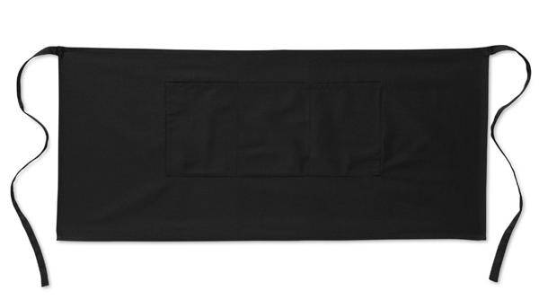 Kuchyňská zástěra do pasu, krátká, černá