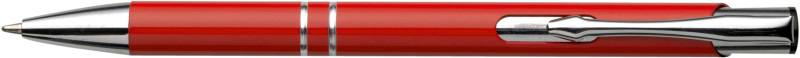 Kuličkové pero z recyklovaného hliníku Kamari, červená