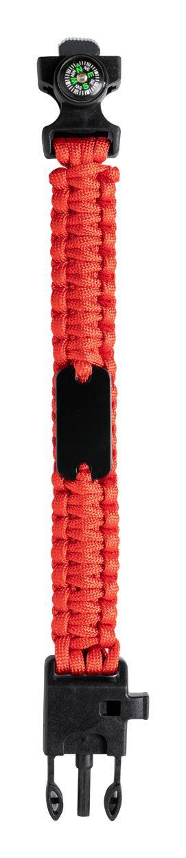 Kupra náramek na přežití, červená