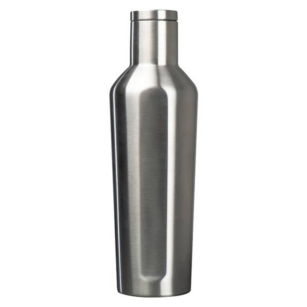 Lesklá nerezová láhev na vodu, objem 500 ml, šedá Lesklá nerezová láhev na vodu, objem 500 ml, šedá
