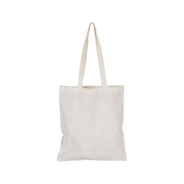 Longish bavlněná nákupní taška, hnědá béžová Longish bavlněná nákupní taška, hnědá béžová