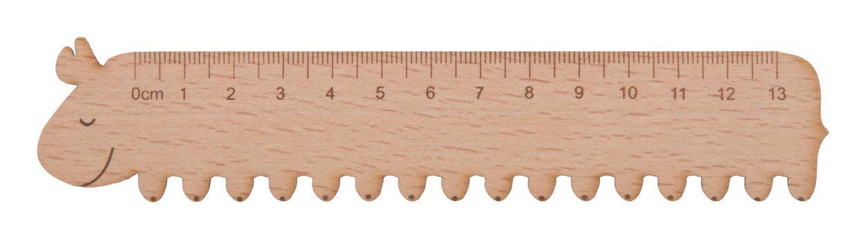 Looney drevené pravítko, hnedá