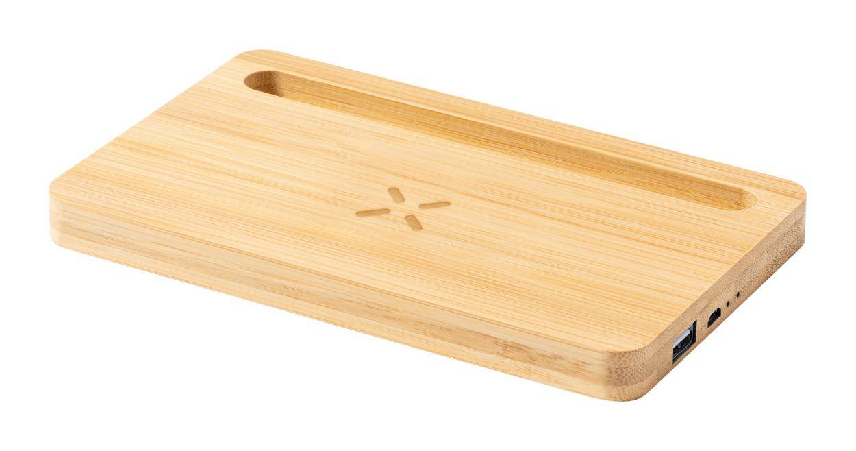 Loubron oganizér s bezdrôtovou nabíjačkou, hnedá prírodná  