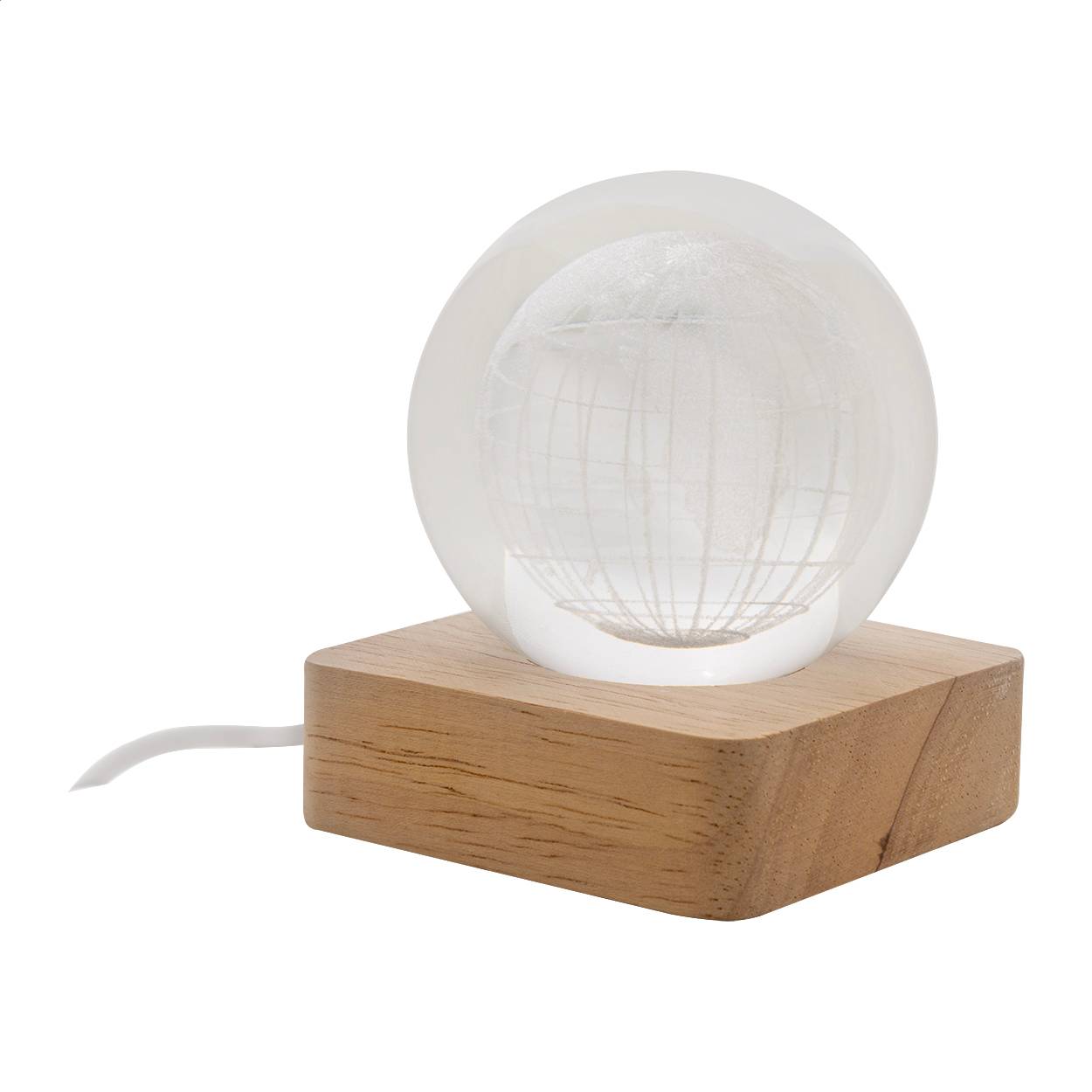 LumiGlobe sklenená svetelná guľa, transparentná