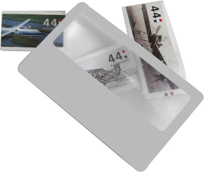 Lupa vo veľkosti kreditnej karty, biela