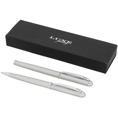 Obrázok ku produktu Luxe Písacia súprava, guľôčkové pero a roller v darčekovom puzdre, strieborná