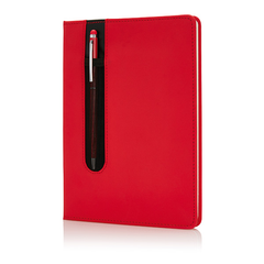 Obrázek k produktu Luxusní zápisník A5 se stylusem, červená