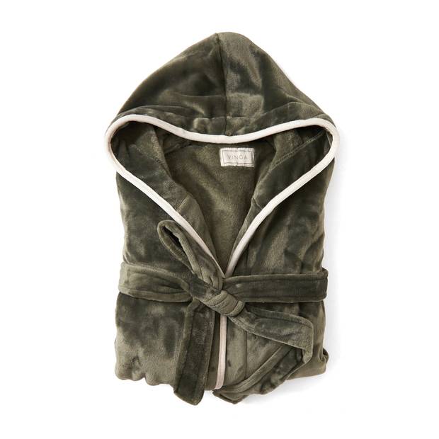 Luxusní župan VINGA Louis z plyšového materiálu RPET, šedá Luxusní župan VINGA Louis z plyšového materiálu RPET, šedá