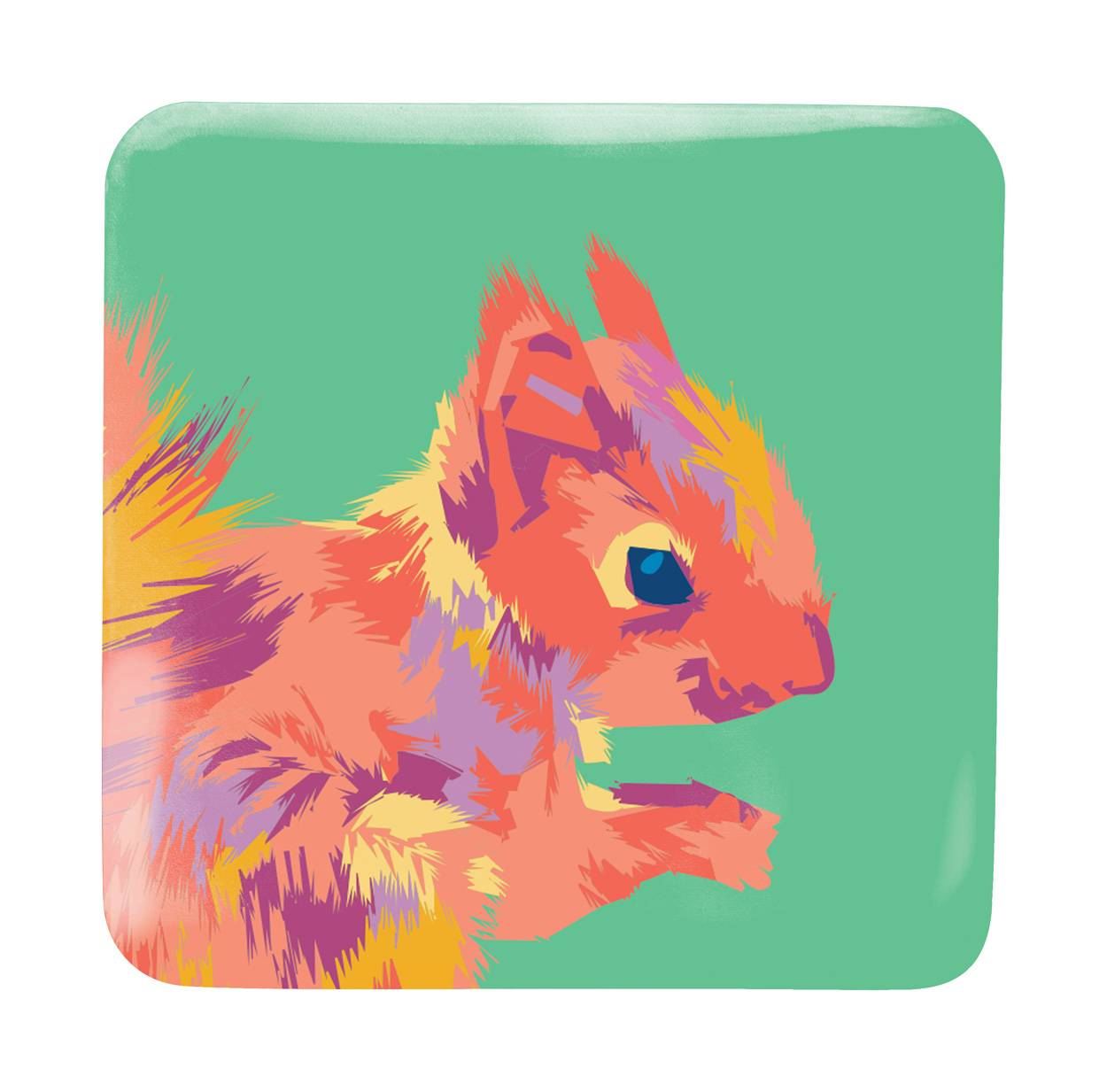 MagBadge Square magnet na chladničku so špendlíkom, biela