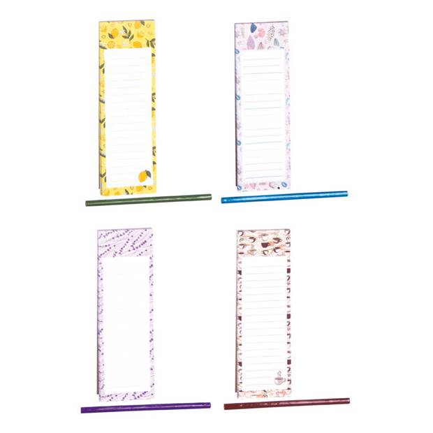 Magnetický blok 7,5 x 24 cm s tužkou 60l. MIX Magnetický blok 7,5 x 24 cm s tužkou 60l. MIX