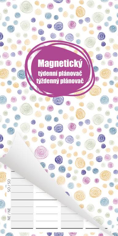 Magnetický týždenný plánovač pre celú rodinu, viacfarebná