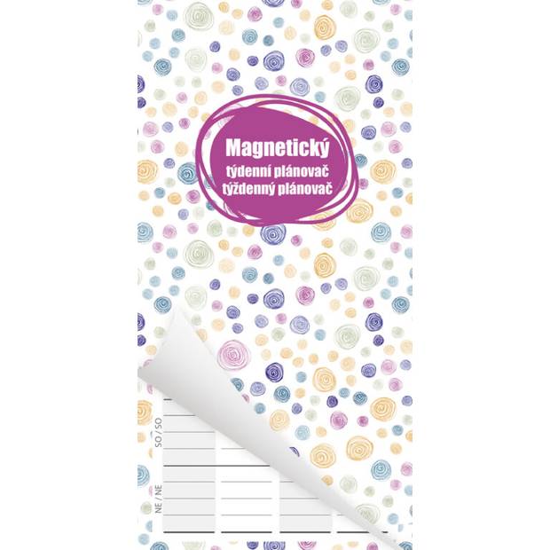 Magnetický týždenný plánovač pre celú rodinu, viacfarebná Magnetický týždenný plánovač pre celú rodinu, viacfarebná