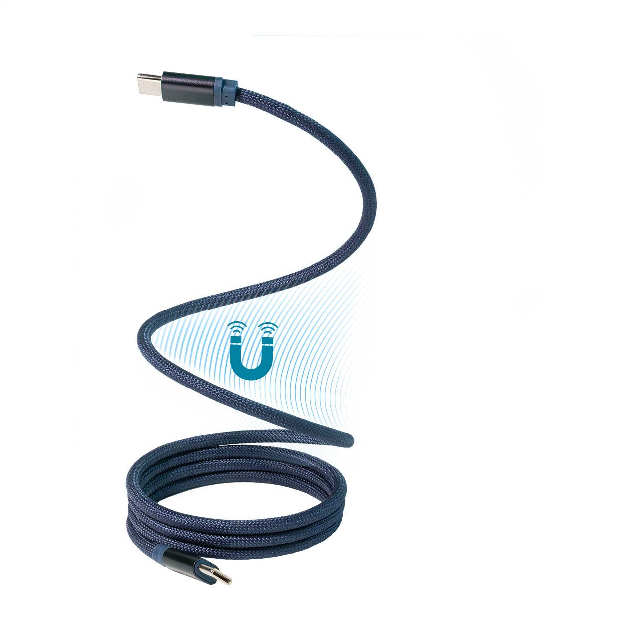 Magsle magnetický 60W kábel USB-C, modrá Dark